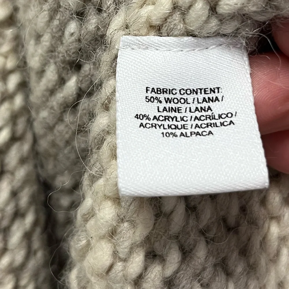 10 Crosby Derek Lam Taupe Gray Wool Alpaca Blend Knit Cardigan Sweater‎ Sz. M - Picture 7 of 10